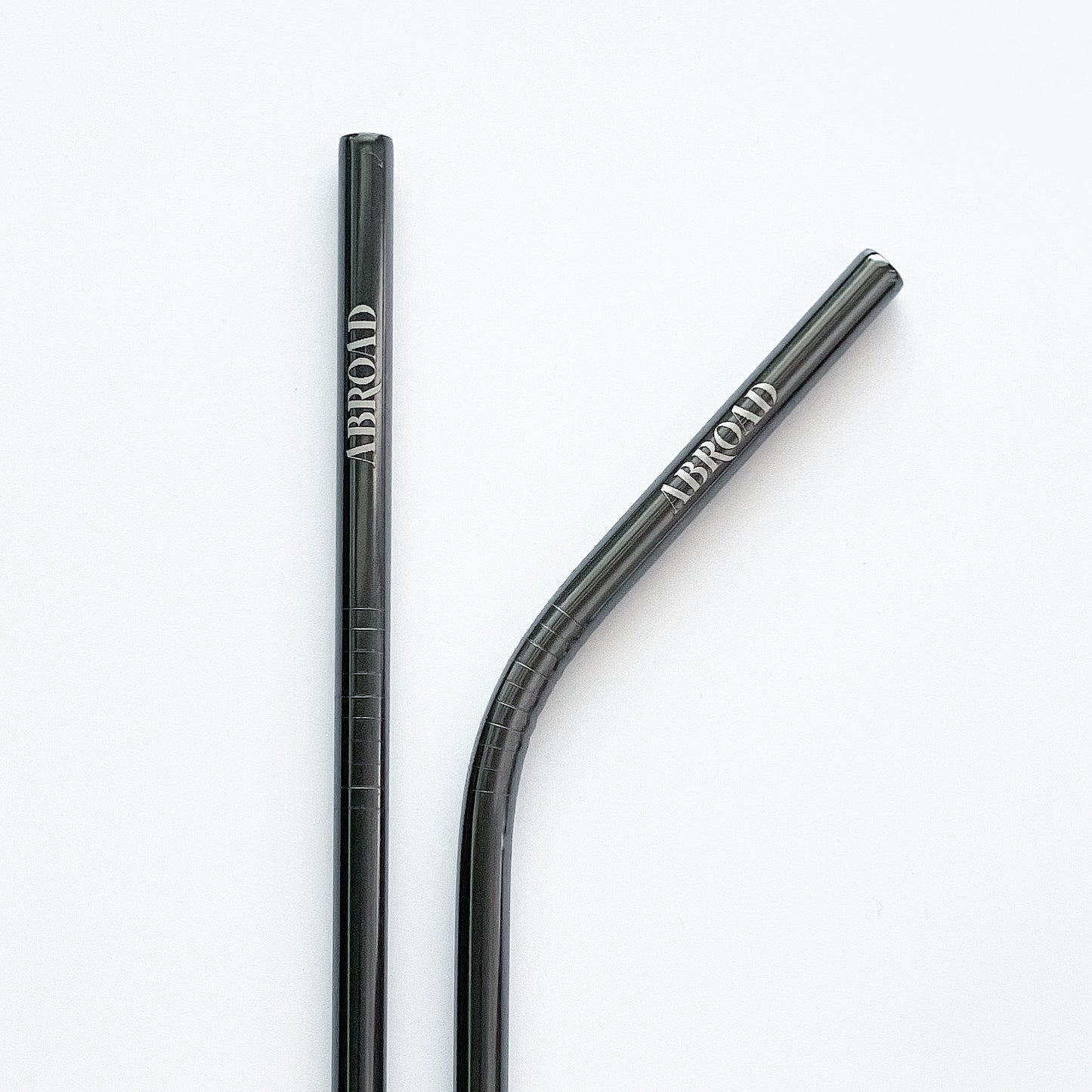 Black Stainless Steel Straw Set